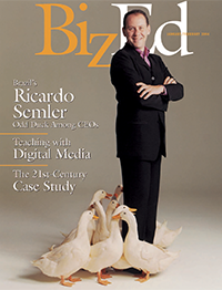 BizEd Magazine January/February 2004 cover featuring Ricardo Semler