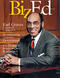 BizEd Magazine March/April 2004 cover featuring Earl Graves