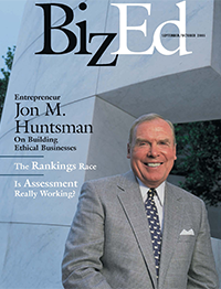 BizEd Magazine September/October 2005 cover featuring Jon M. Huntsman