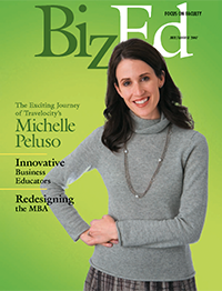 BizEd Magazine July/August 2007 cover featuring Michelle Peluso