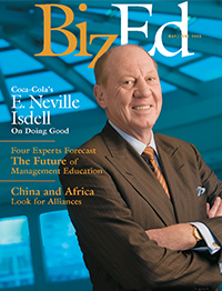 BizEd Magazine May/June 2008 cover featuring E. Neville Isdell