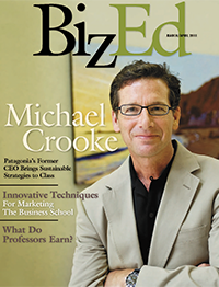 BizEd Magazine March/April 2011 cover featuring Michael Crooke
