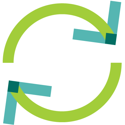 two curved arrows forming a circle