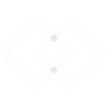 Two white outlined connecting diamonds