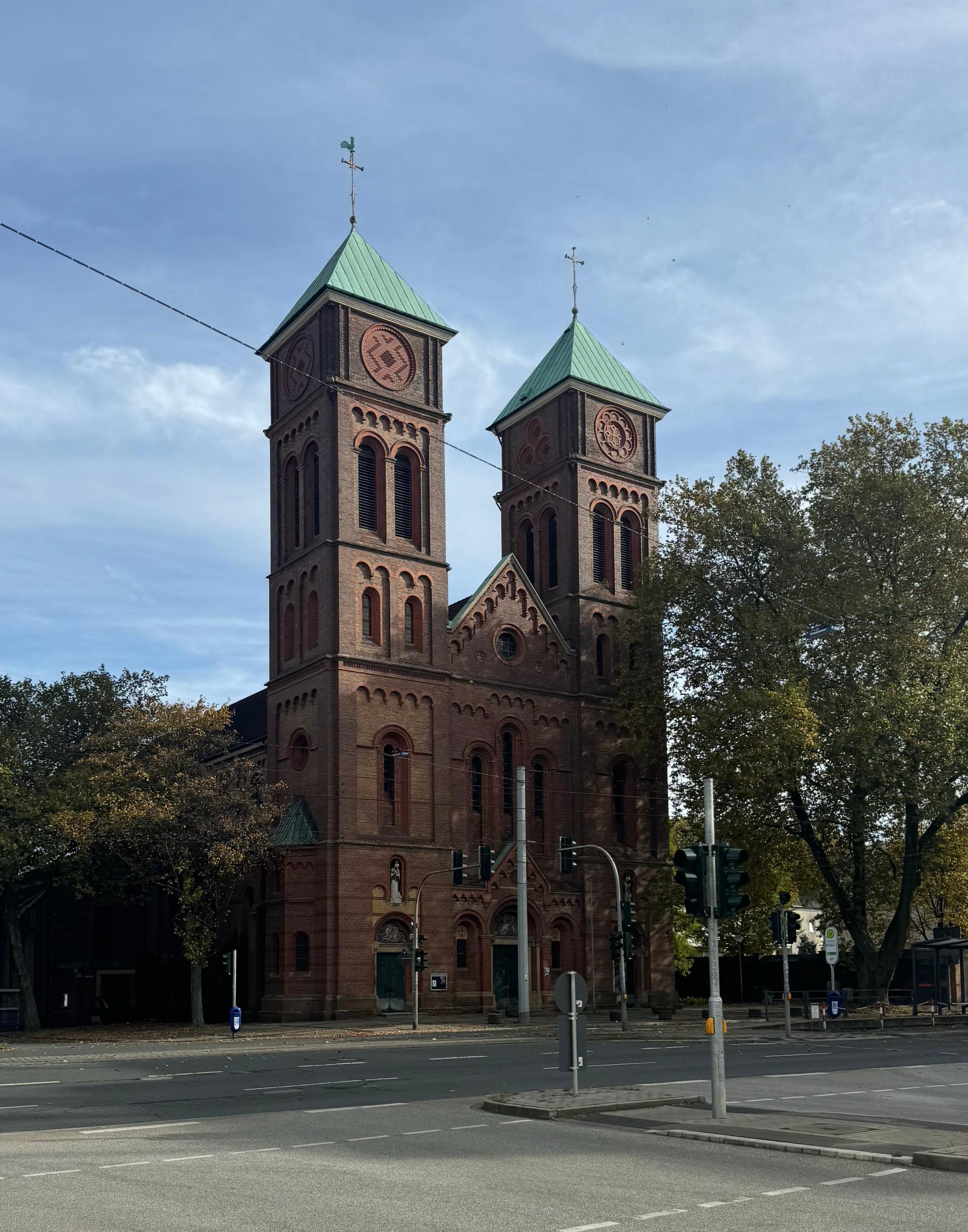 Exterior street picture of St. Joseph’s Church in Gelsenkirchen, Germany