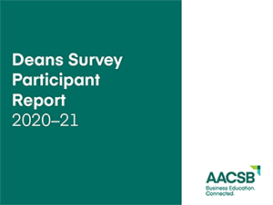 Cover of AACSB Deans Survey Participant  Report 2020–21